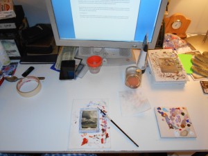 My work space, it's not much at all actually...