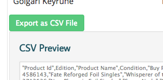 Export the CSV as a file by clicking the nice green button.