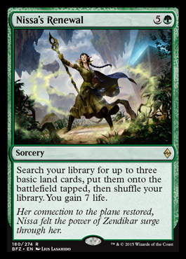 Nissa’s Renewal Battle for Zendikar