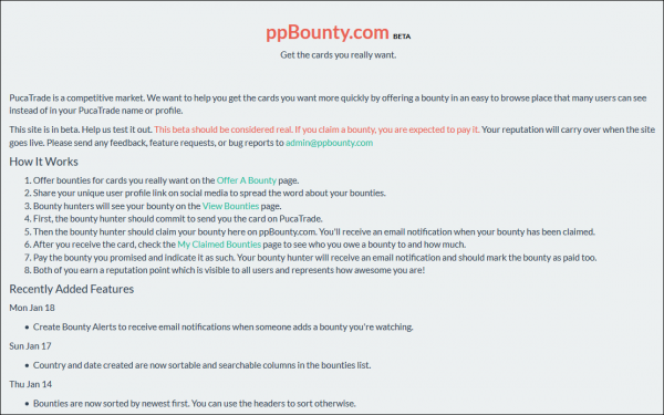 PPBounty - PucaTrade bounties