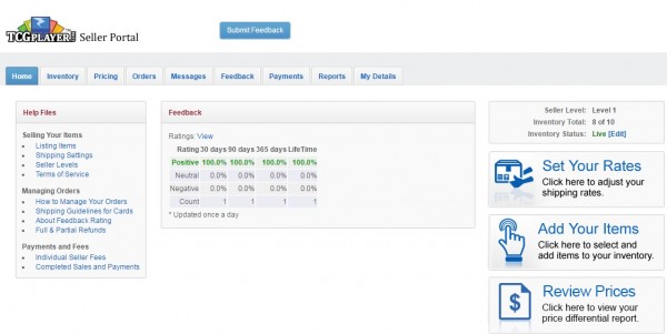 tcgplayer seller portal