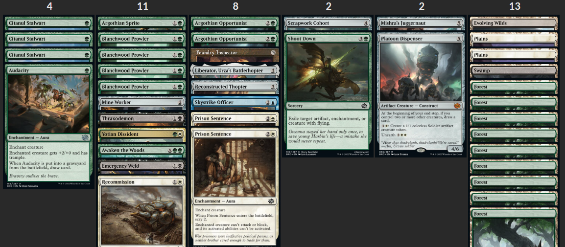 BRO Draft Deck Primer MultiColor Stalwart Quiet Speculation